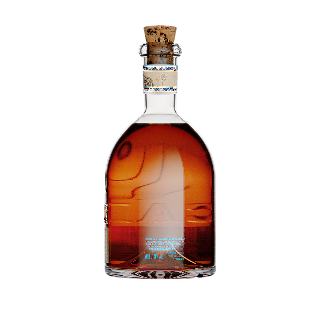 Bottle of rum dark Canerock